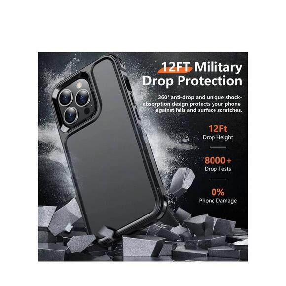 iPhone 13 Pro Max Case, with 2 Glass Screen Protector + Camera Lens Protector - Picture 2 of 5